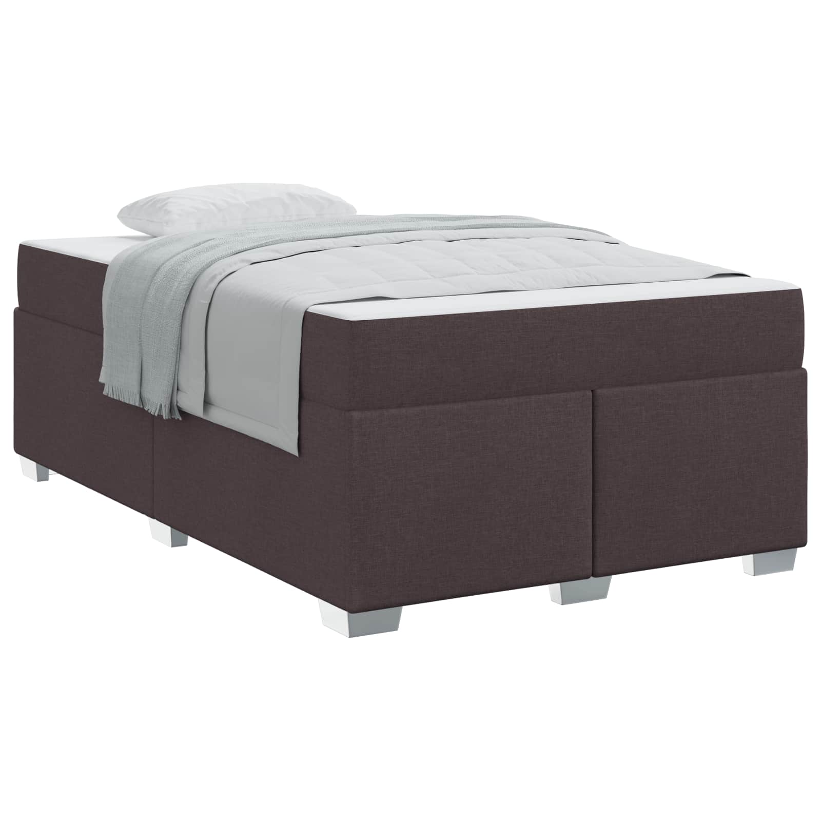 Struttura del letto Marrone Scuro 120 x 190 cm Tessuto | homemem39