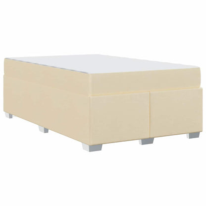 Struttura del letto con materasso Crema 120 x 190 cm Tessuto