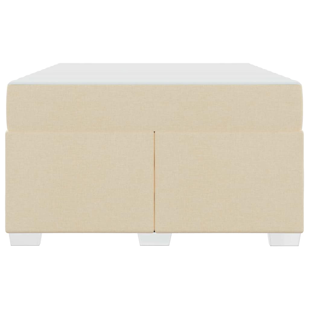 Struttura del letto con materasso Crema 120 x 190 cm Tessuto