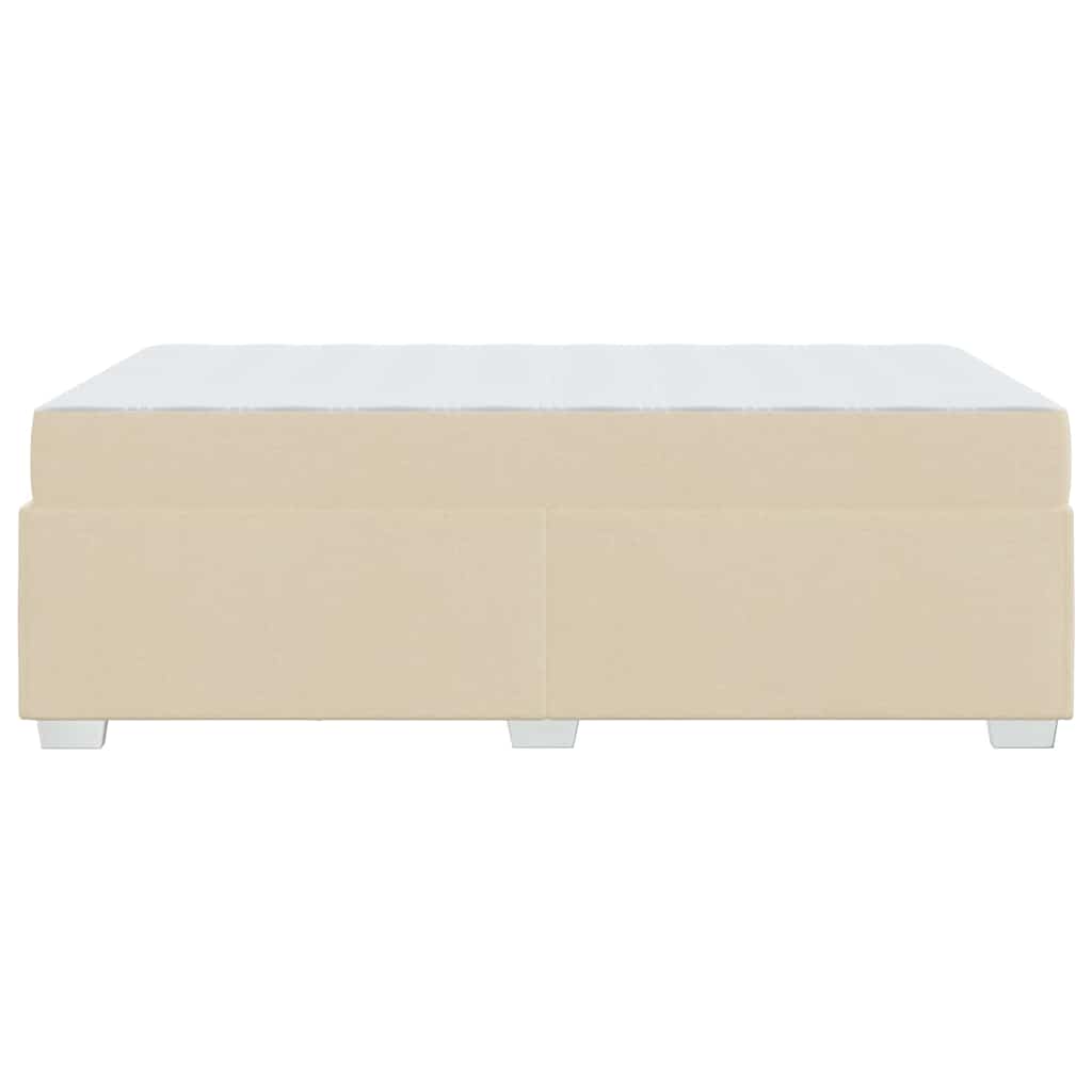 Struttura del letto con materasso Crema 120 x 190 cm Tessuto