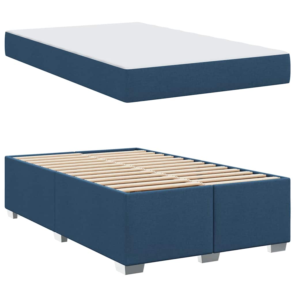 Struttura del letto con materasso Blu 120 x 190 cm Tessuto | homemem39