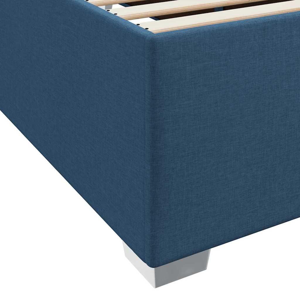 Struttura del letto con materasso Blu 120 x 200 cm Tessuto | homemem39