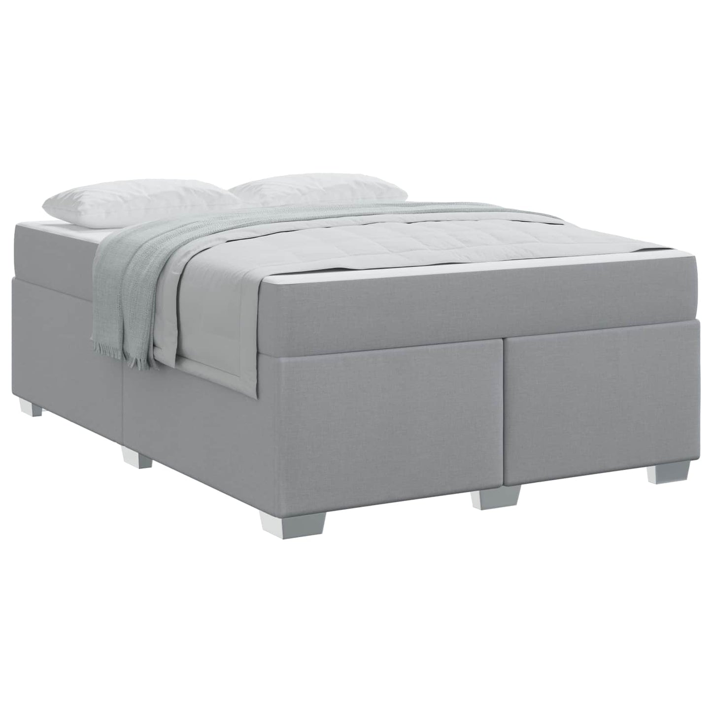 Struttura del letto Grigio chiaro 140 x 200 cm Tessuto | homemem39