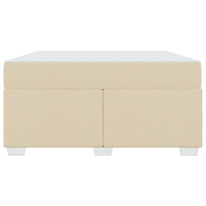 Struttura del letto con materasso Crema 140 x 200 cm Tessuto