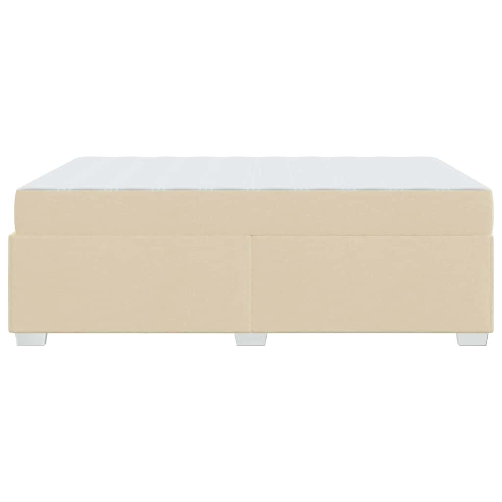 Struttura del letto con materasso Crema 140 x 200 cm Tessuto