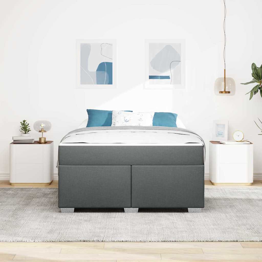 Struttura del letto Grigio scuro 160 x 200 cm Tessuto | homemem39