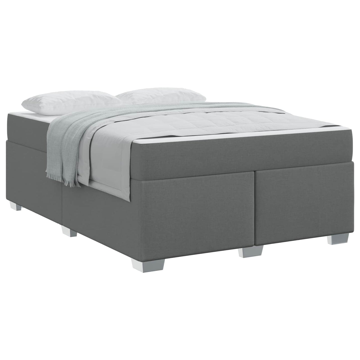 Struttura del letto Grigio scuro 160 x 200 cm Tessuto | homemem39