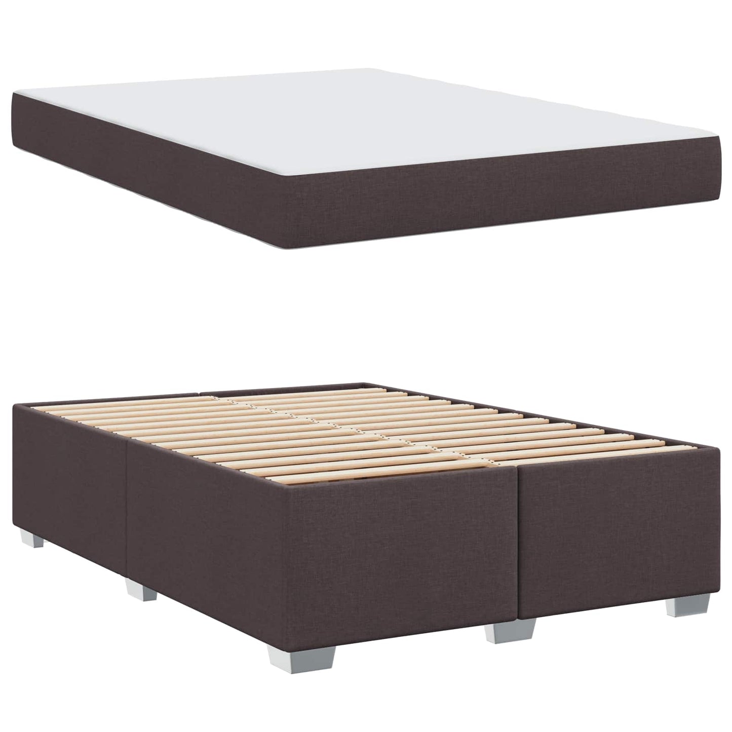 Struttura del letto Marrone Scuro 160 x 200 cm Tessuto | homemem39