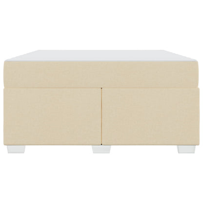 Struttura del letto con materasso Crema 160 x 200 cm Tessuto