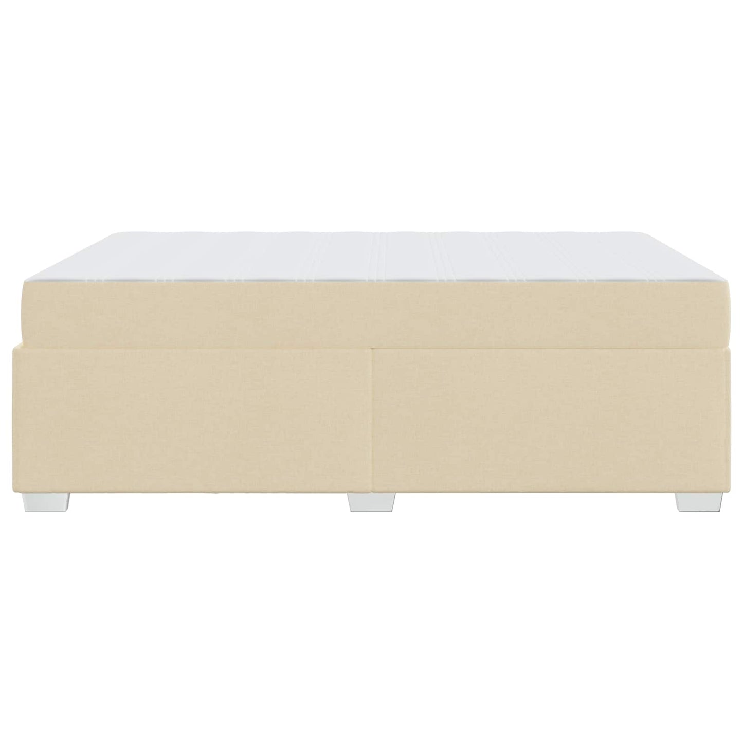 Struttura del letto con materasso Crema 160 x 200 cm Tessuto