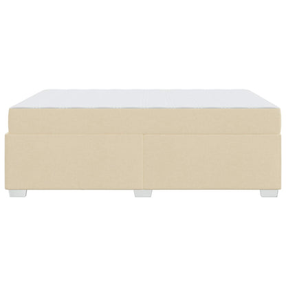 Struttura del letto con materasso Crema 160 x 200 cm Tessuto