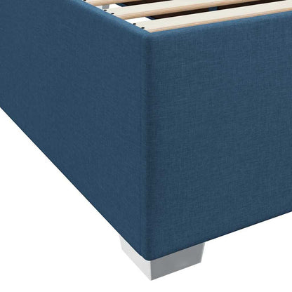 Struttura del letto con materasso Blu 160 x 200 cm Tessuto | homemem39