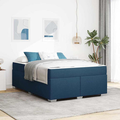 Struttura del letto con materasso Blu 160 x 200 cm Tessuto | homemem39