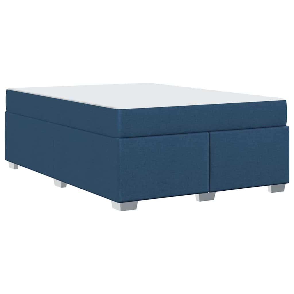 Struttura del letto con materasso Blu 160 x 200 cm Tessuto | homemem39