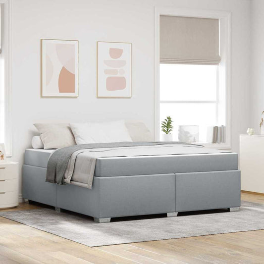 Struttura del letto Grigio chiaro 180 x 200 cm Tessuto