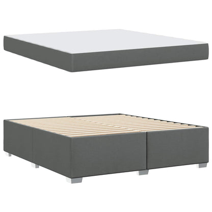 Struttura del letto Grigio scuro 180 x 200 cm Tessuto | homemem39