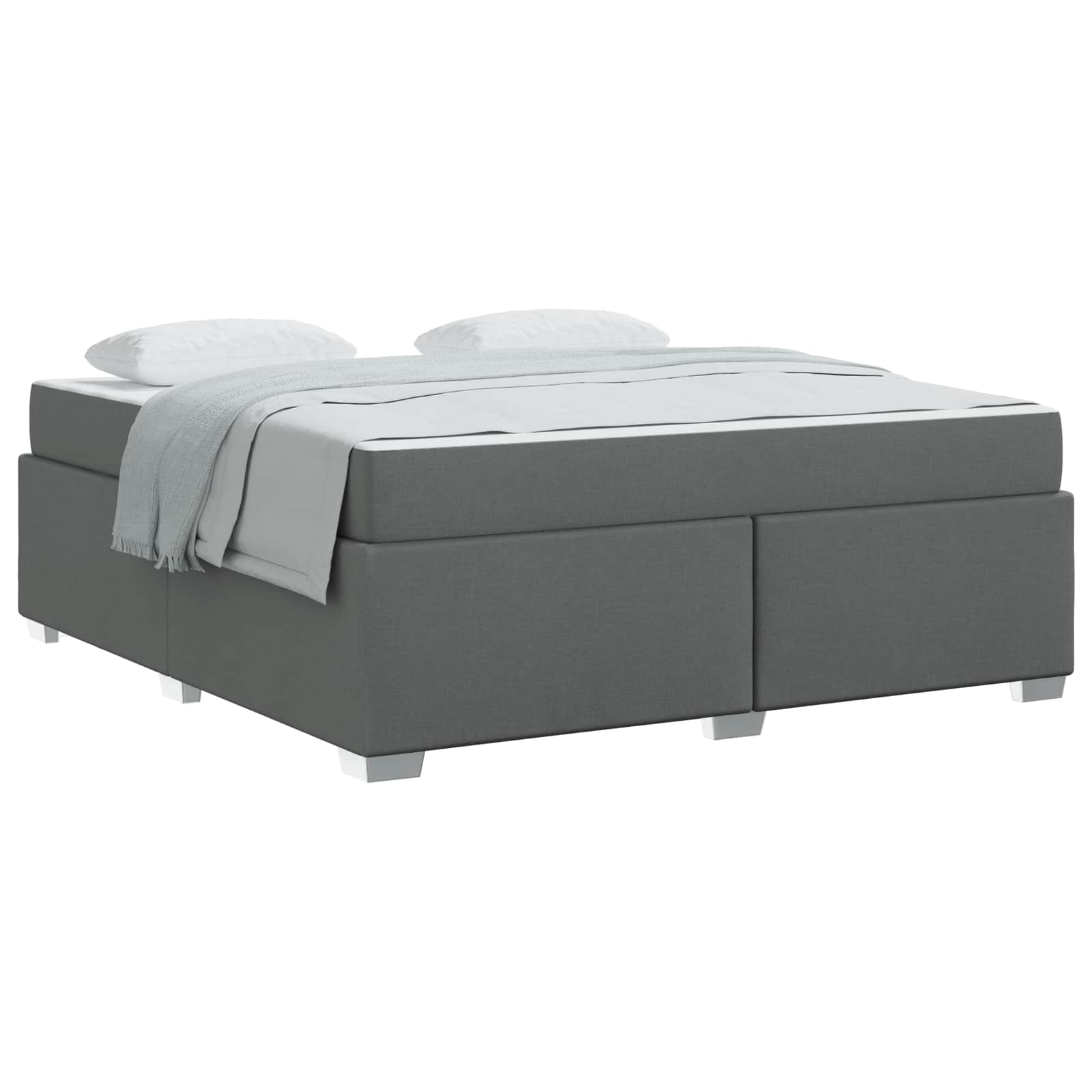 Struttura del letto Grigio scuro 180 x 200 cm Tessuto | homemem39