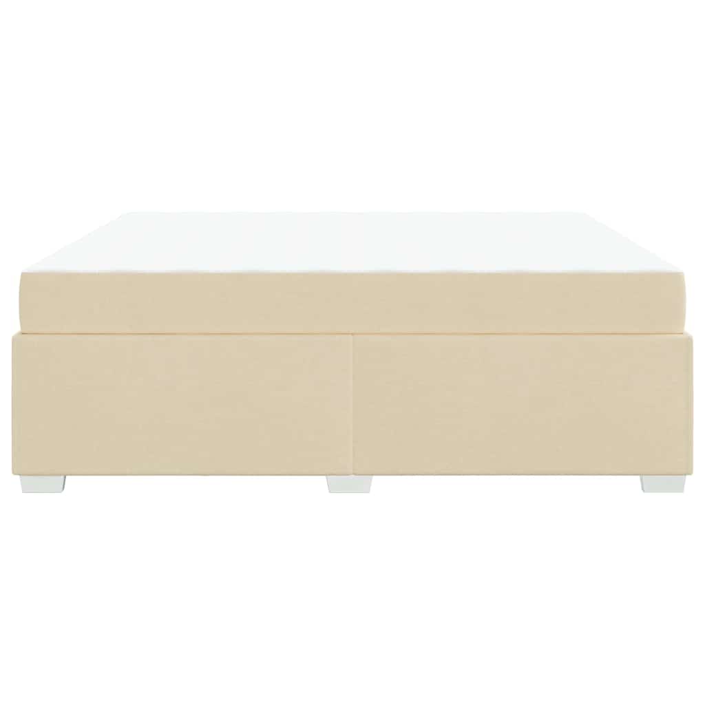 Struttura del letto con materasso Crema 180 x 200 cm Tessuto
