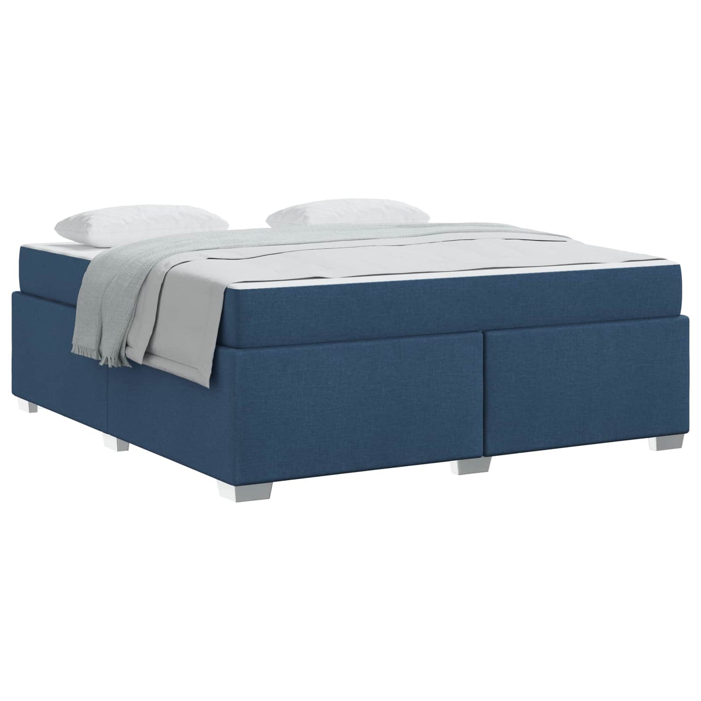 Struttura del letto con materasso Blu 180 x 200 cm Tessuto | homemem39