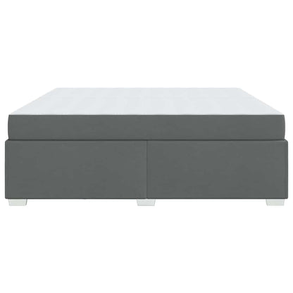 Struttura del letto Grigio scuro 200 x 200 cm Tessuto