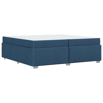 Struttura del letto con materasso Blu 200 x 200 cm Tessuto | homemem39