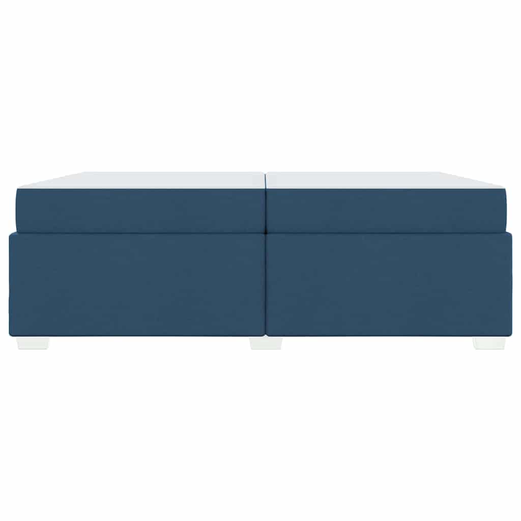 Struttura del letto con materasso Blu 200 x 200 cm Tessuto | homemem39