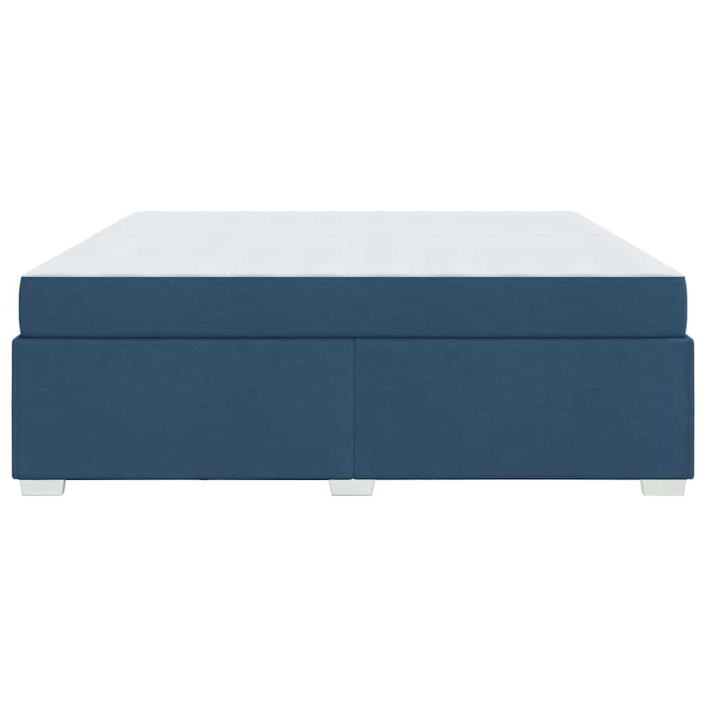Struttura del letto con materasso Blu 200 x 200 cm Tessuto | homemem39