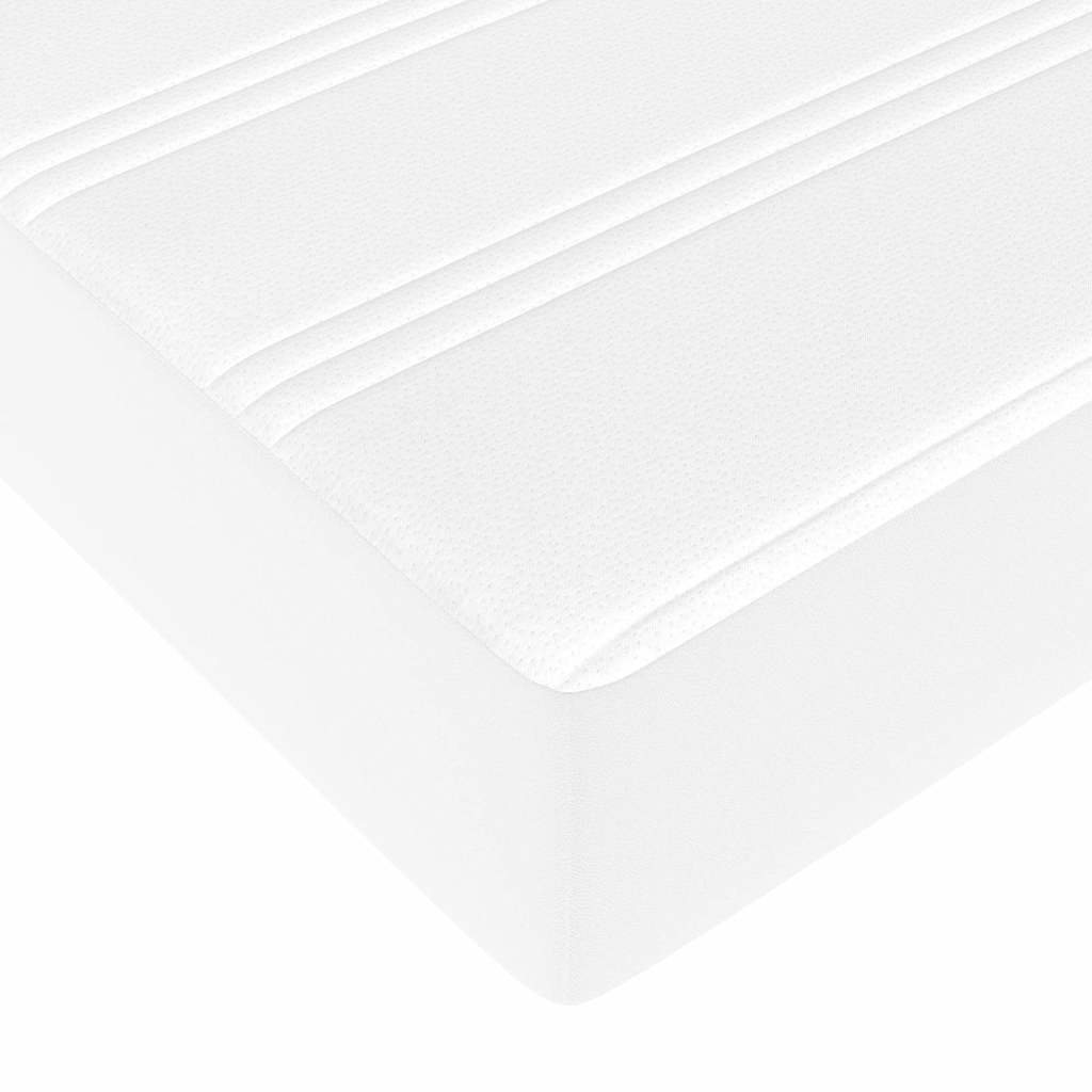 Struttura del letto con materasso Bianco 80 x 200 cm Tessuto | homemem39