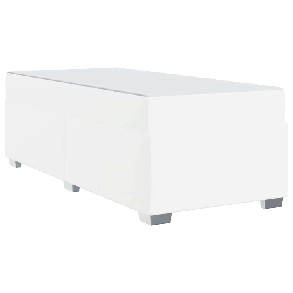 Struttura del letto con materasso Bianco 80 x 200 cm Tessuto