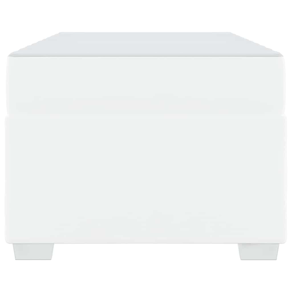 Struttura del letto con materasso Bianco 80 x 200 cm Tessuto