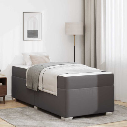 Struttura del letto con materasso Grigio 80 x 200 cm Tessuto