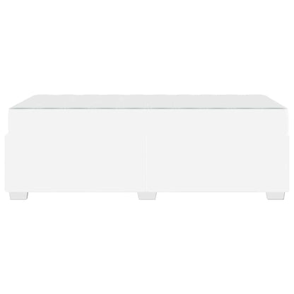 Struttura del letto con materasso Bianco 90 x 190 cm Tessuto