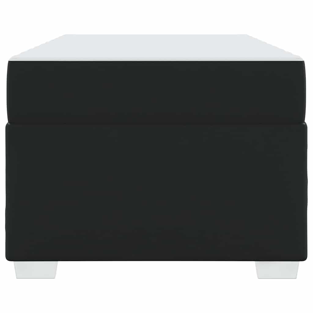 Struttura del letto con materasso Nero 90 x 200 cm Tessuto