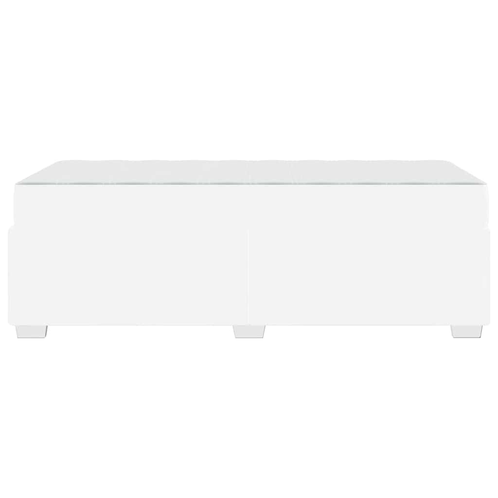 Struttura del letto con materasso Bianco 90 x 200 cm Tessuto