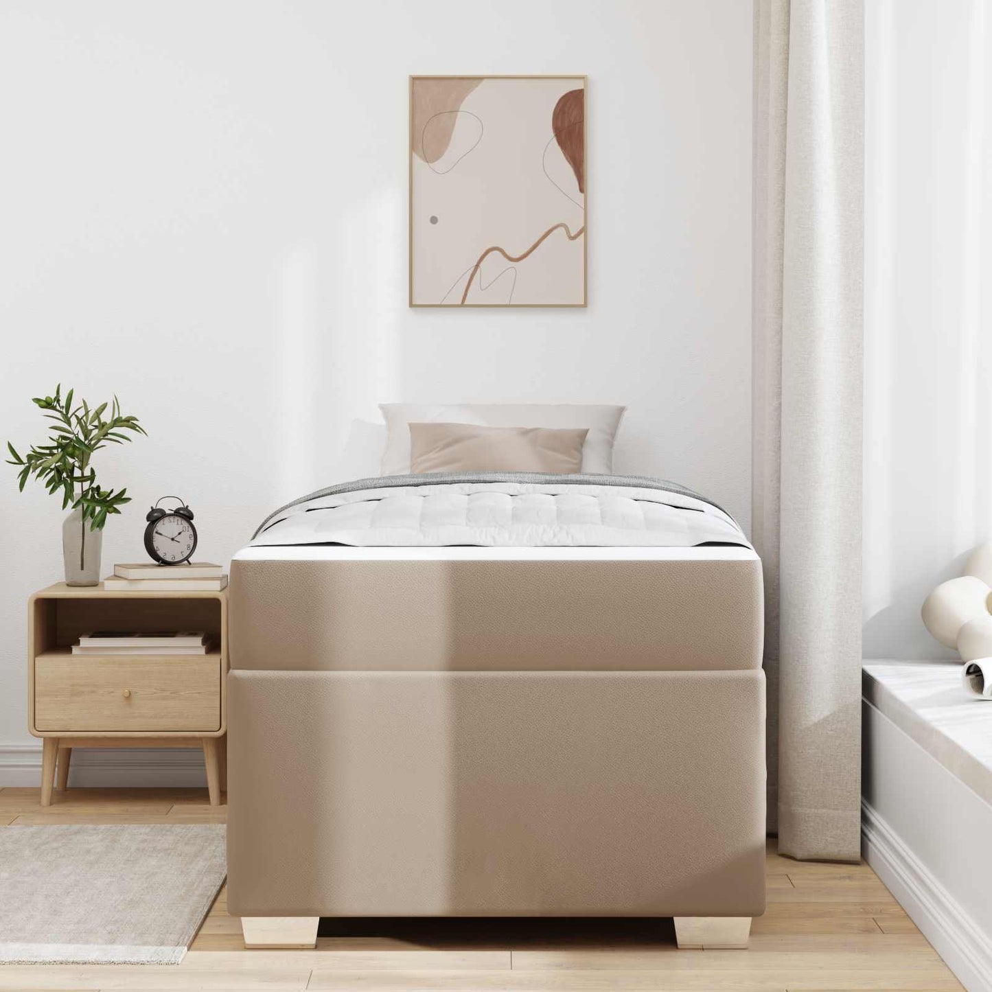 Struttura del letto Cappuccino 90 x 200 cm Tessuto | homemem39