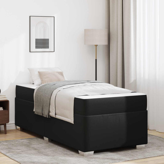 Struttura del letto con materasso Nero 100 x 200 cm Tessuto | homemem39