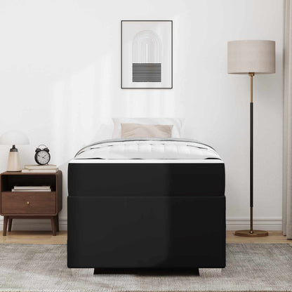 Struttura del letto con materasso Nero 100 x 200 cm Tessuto | homemem39