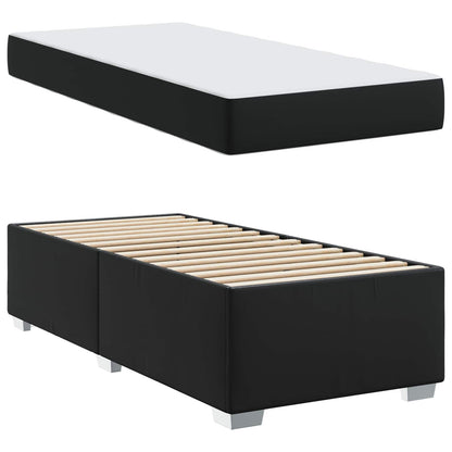 Struttura del letto con materasso Nero 100 x 200 cm Tessuto | homemem39