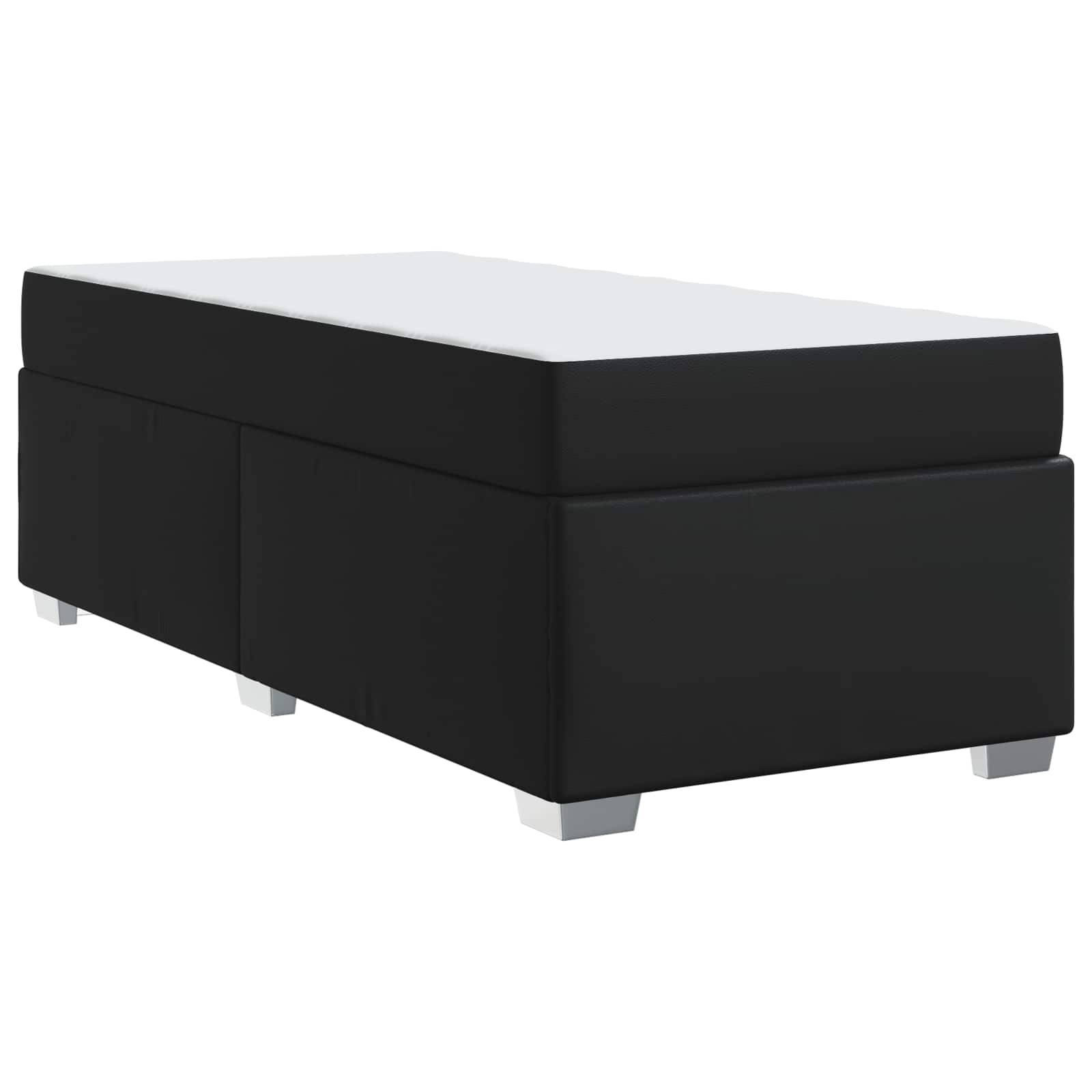 Struttura del letto con materasso Nero 100 x 200 cm Tessuto | homemem39