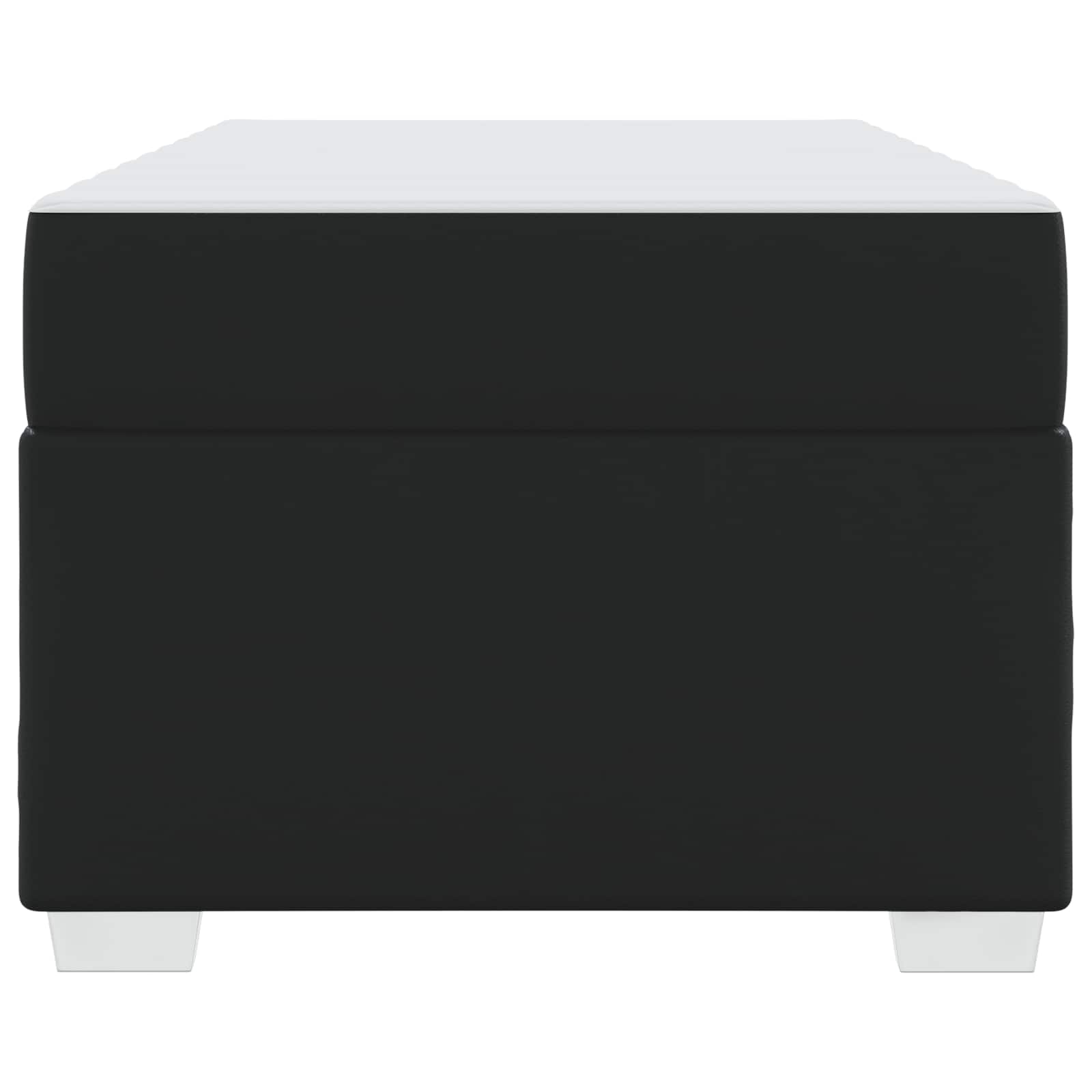 Struttura del letto con materasso Nero 100 x 200 cm Tessuto | homemem39