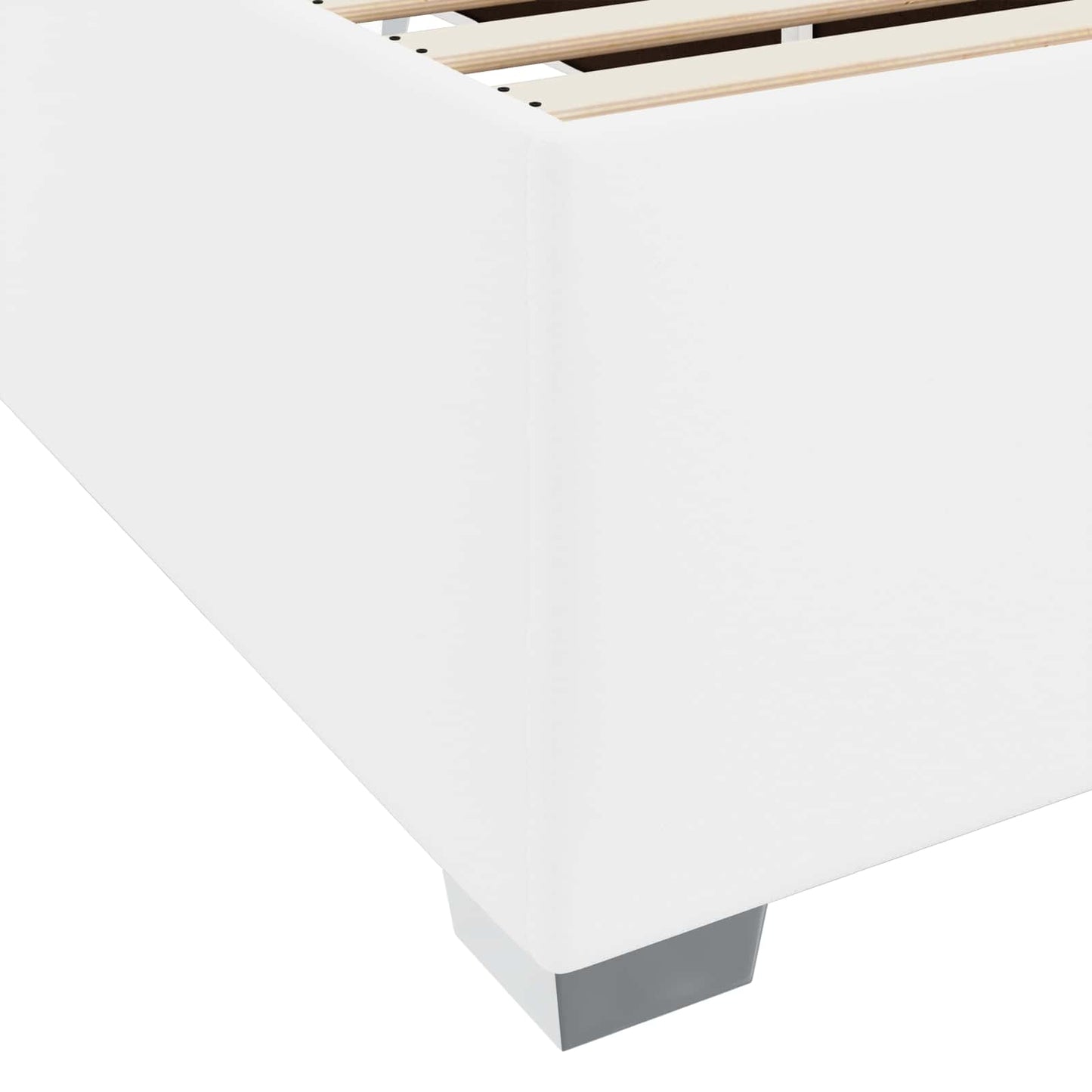 Struttura del letto con materasso Bianco 100 x 200 cm Tessuto | homemem39
