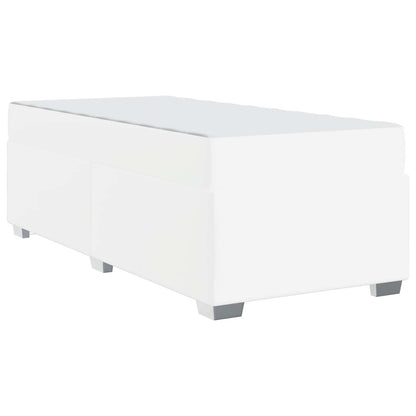 Struttura del letto con materasso Bianco 100 x 200 cm Tessuto | homemem39