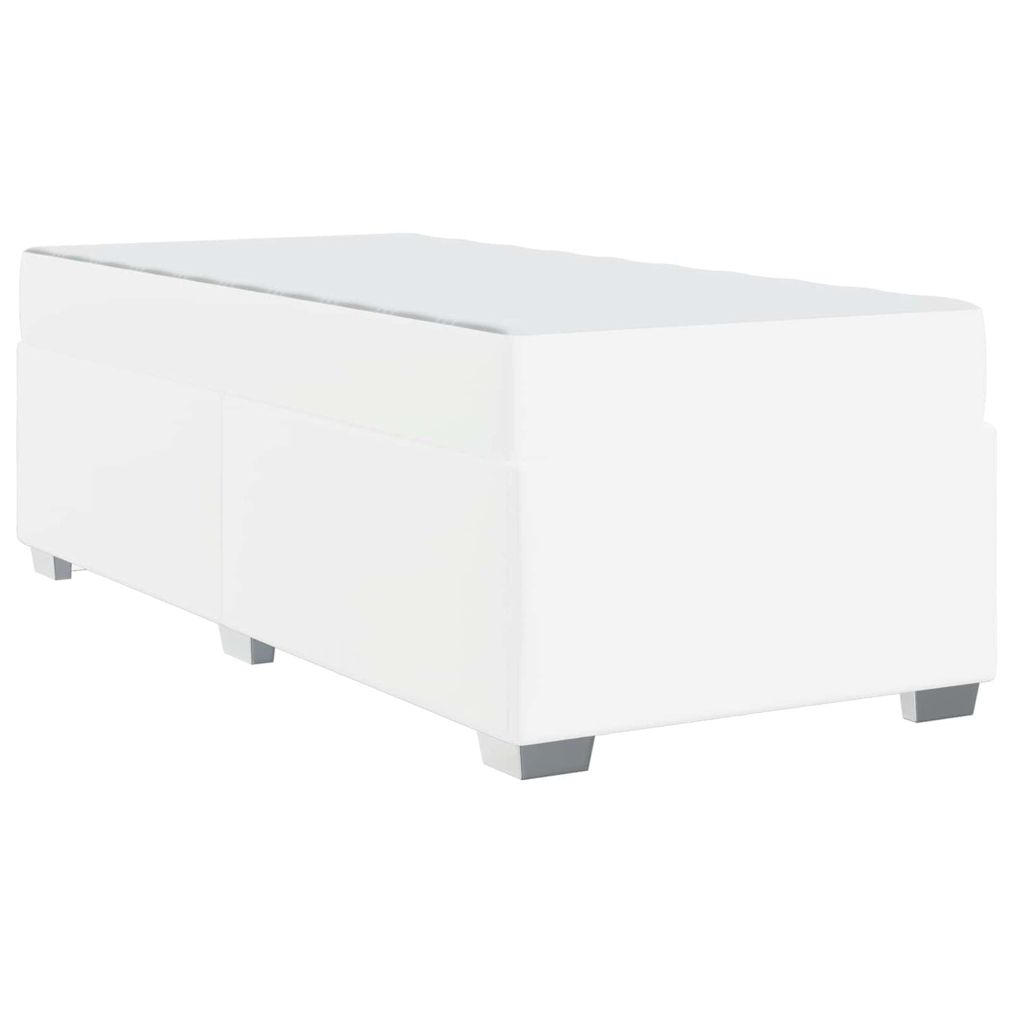 Struttura del letto con materasso Bianco 100 x 200 cm Tessuto