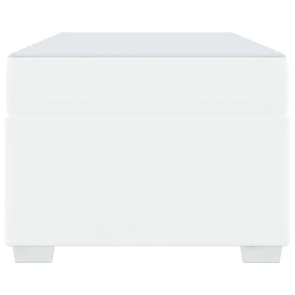 Struttura del letto con materasso Bianco 100 x 200 cm Tessuto