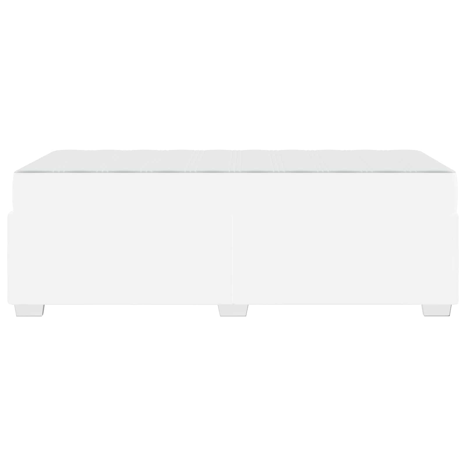 Struttura del letto con materasso Bianco 100 x 200 cm Tessuto | homemem39