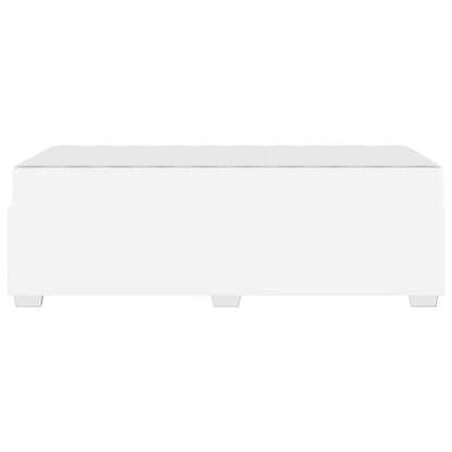 Struttura del letto con materasso Bianco 100 x 200 cm Tessuto | homemem39