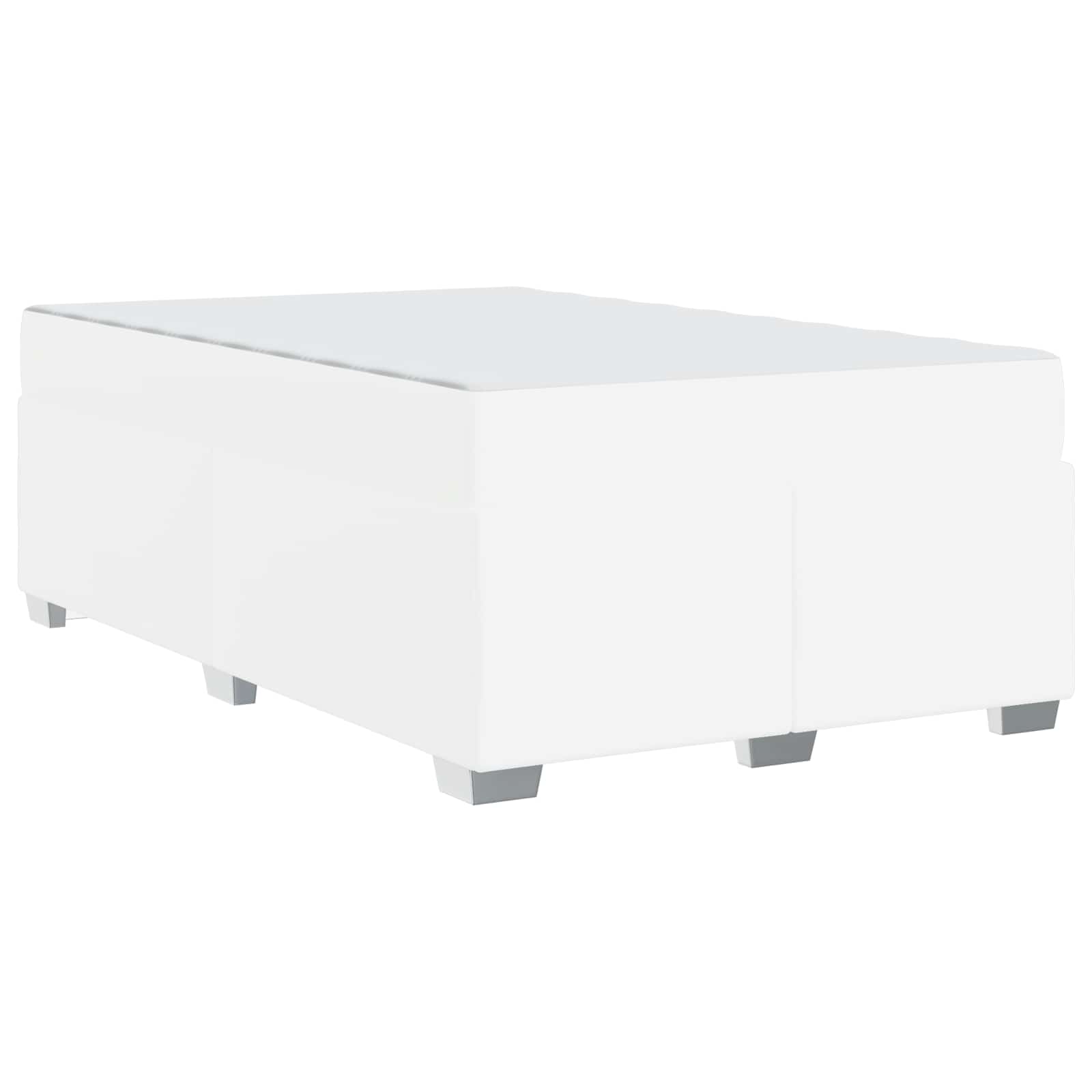 Struttura del letto con materasso Bianco 120 x 190 cm Tessuto | homemem39