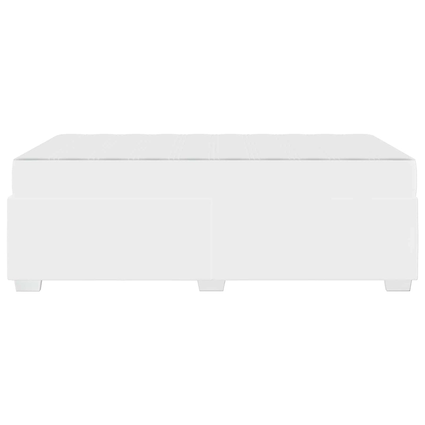 Struttura del letto con materasso Bianco 120 x 190 cm Tessuto