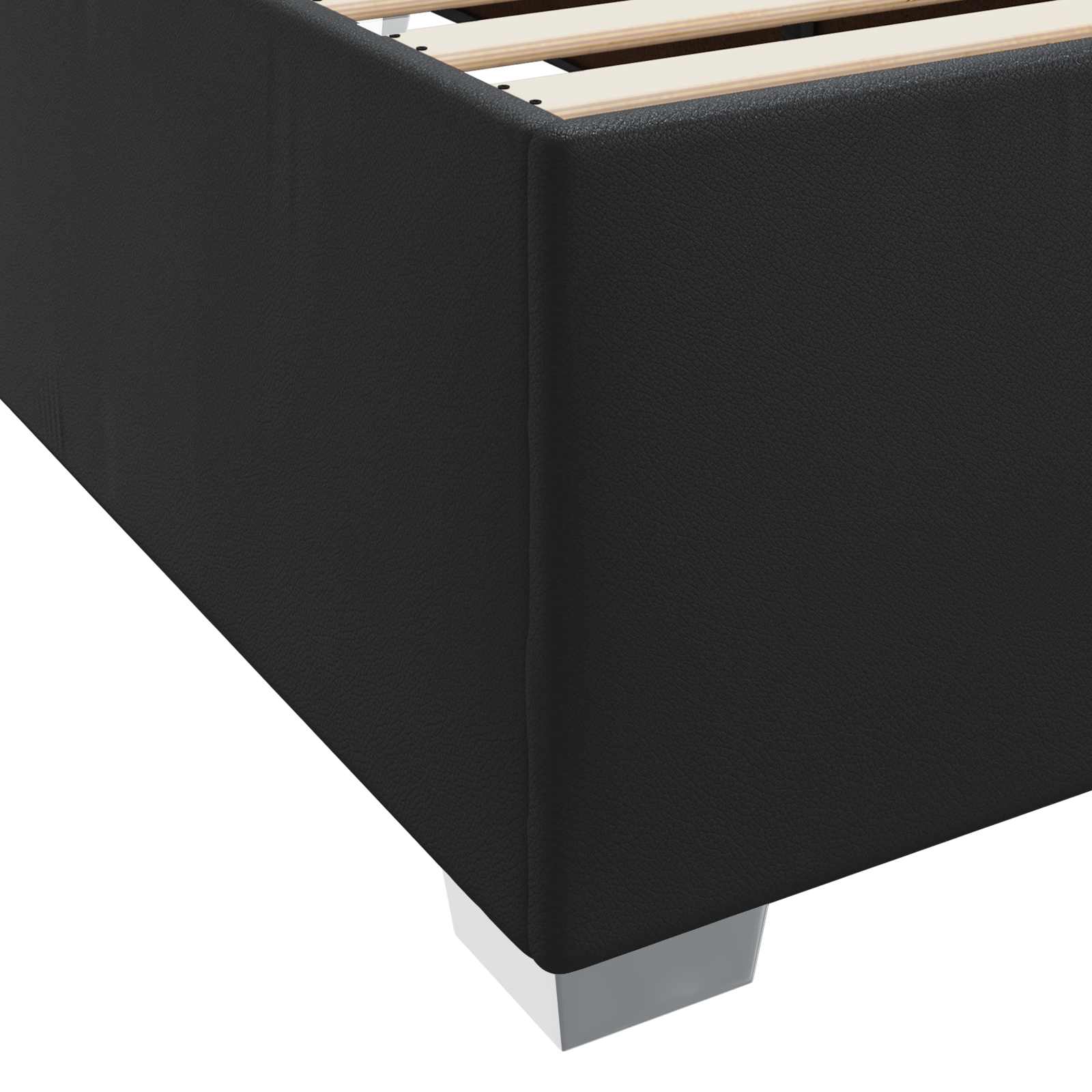 Struttura del letto con materasso Nero 120 x 200 cm Tessuto | homemem39