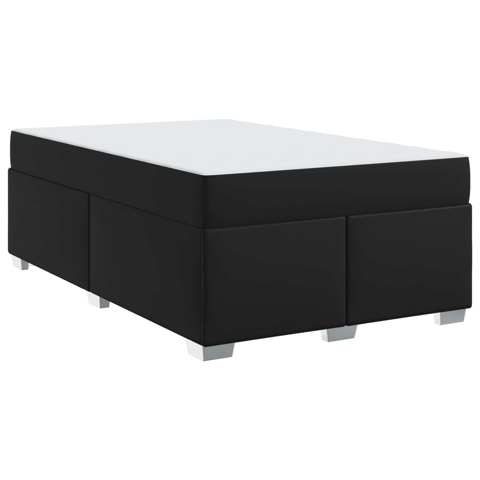 Struttura del letto con materasso Nero 120 x 200 cm Tessuto | homemem39